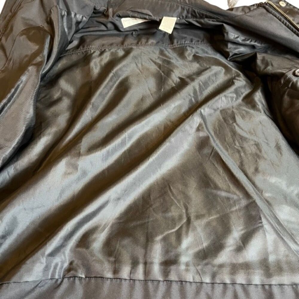 Perry Ellis Men's Black Jacket Zip+ Snap Size‎ Medium Poly Bomber - Picture 10 of 12